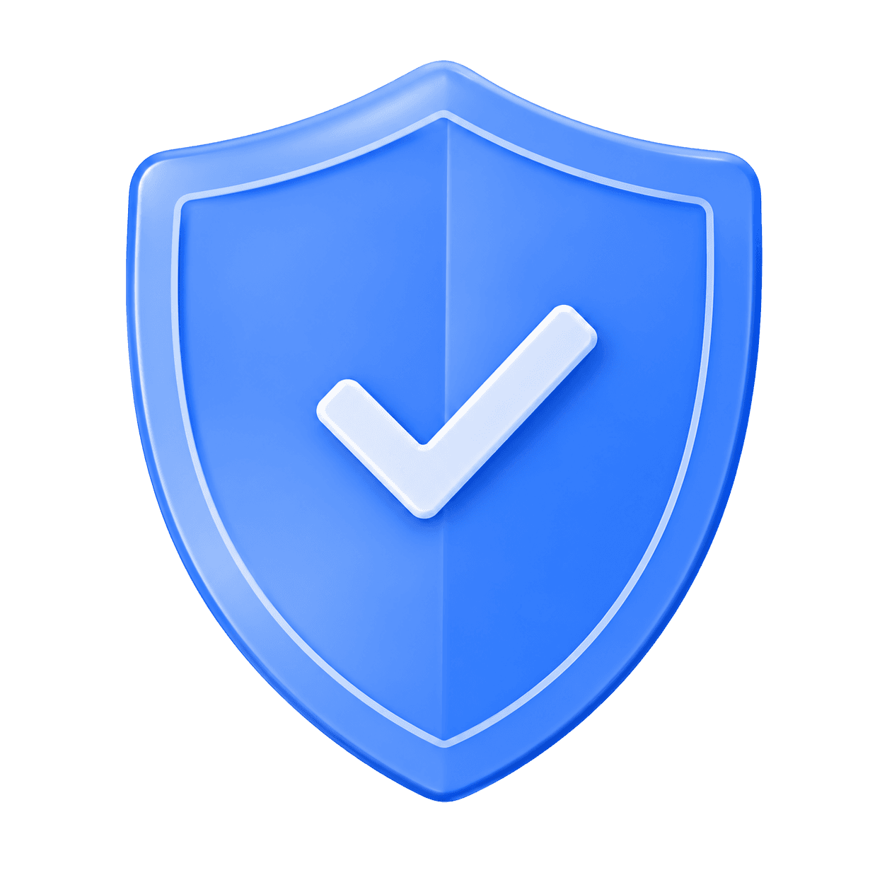 3D security shield representing protection